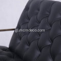 Sillón moderno de salón de coiro auténtico